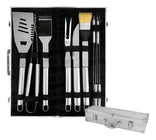 Mega Sale Grill Kit 11-Piece Stainless Steel BBQ Set with Case 0