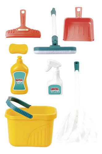 Cleaning Set with Mop, Dustpan, and Bucket 1