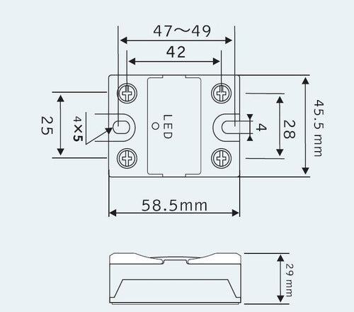 FCGK Solid State Relay 40A DC 5 to 220 VDC 2