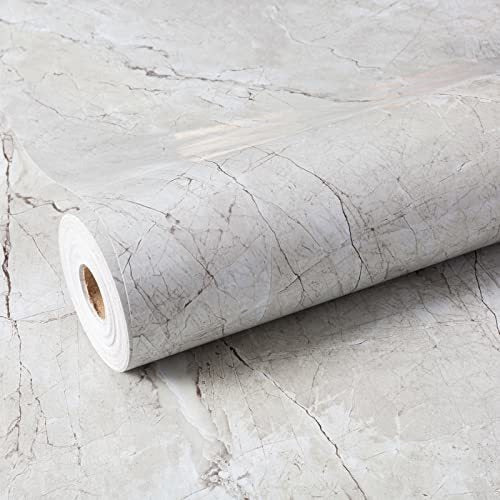 Weiseni Light Gray Marble Contact Paper - Self-Adhesive Roll 1