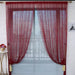 Set of 2 Fringed Curtain Panels Glass Thread Room Divider Decorations 2x2m 37