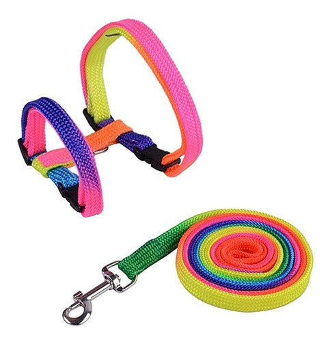 Generic Adjustable Rainbow Harness and Leash for Cats and Small Dogs - 1.20m Offer 1