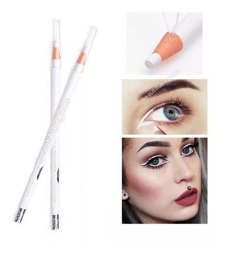 White Highlighter Eye and Brow Microblading Pencil 0