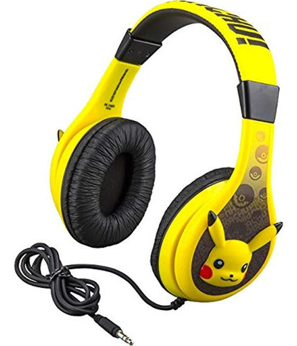 Pokemon Pikachu Auriculares Para Niños, Diadema Ajustable, 0