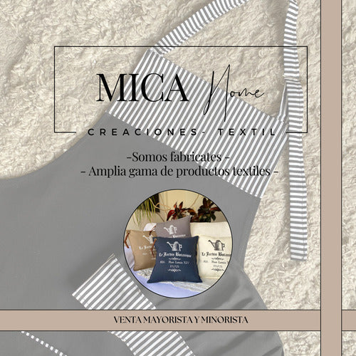 MICA-HOME Delantal Cocina Simil Cuero Y Tachas Gastronomico Parrillero 7