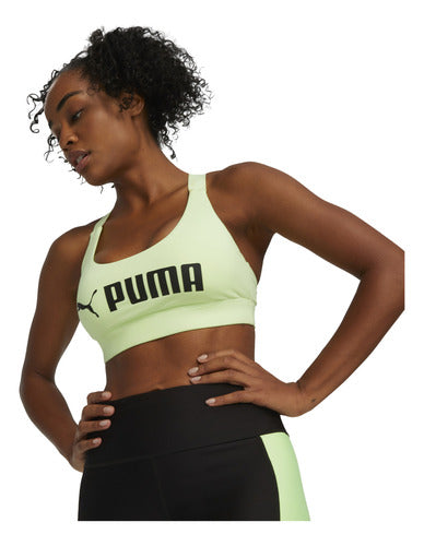 Puma Top Mid Impact Women's Training Green 0