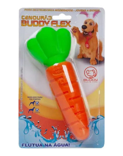 Brinquedo Mordedor Pet P/ Cachorro Buddy Toys Cenourão Flex 0