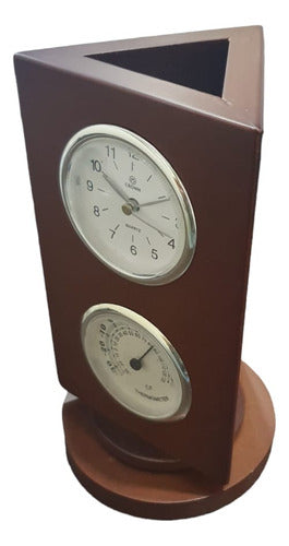 Set De Reloj Con Base Giratoria Marca Crown 0