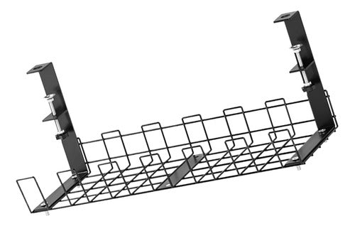Organizador De Cabos Sob A Mesa Recipiente Preto 4