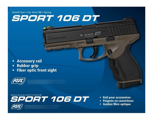 ASG Sport 106 DT Spring Airsoft Pistol Cal. 6mm BB 2