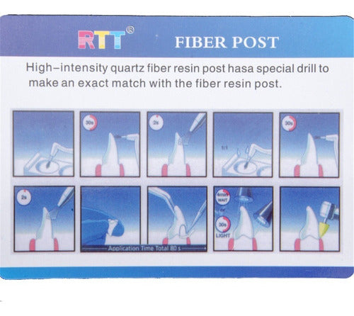 Fiber Dental Set - 5 * 20 Messages/Box - Quartz Straight Hair Fiber Post 5