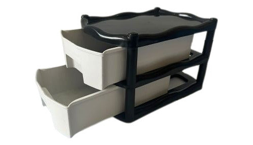 Injeplastec Plastic Drawer Organizer Desk 2 Drawers 1