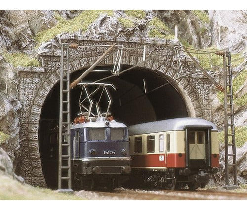 Busch 7024 Sgl Trk Portal Withoutlnr 2ho Scale Scenery Kit 1