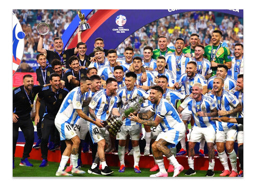 Silkap Poster Argentina Bicampeón De América 2024 90x60cm 2