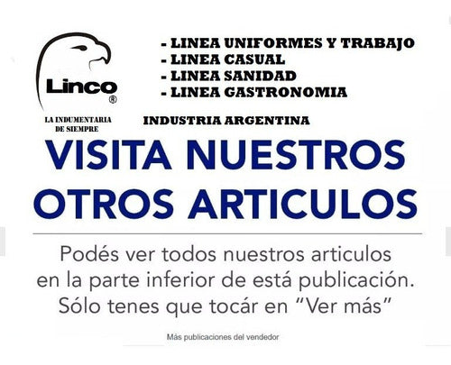 Linco Mameluco Overoll De Trabajo Azul - T.60 Al 74 7