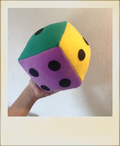 My Violet Colorful Plush Dice 25x25 cm Customizable 1