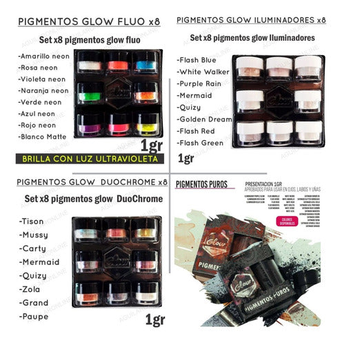 10 Maquillaje Glow Metalizado Artistico 250cc Teatral Metal 7