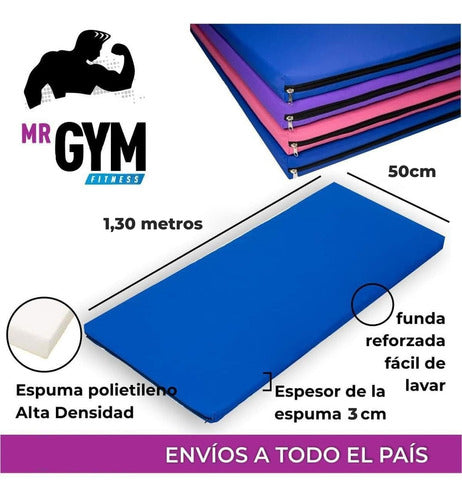 Mr Gym Fitness Training Kit: 130cm Mat + 10kg Weights + X-Heavy Band 3