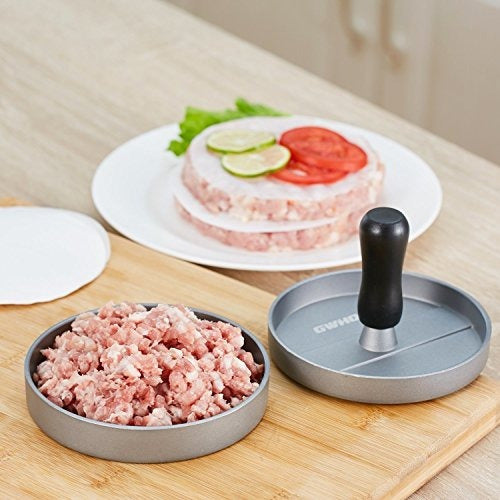 GWHOLE Non-Stick Burger Press - Hamburger Patty Maker with 100 Wax Papers 2