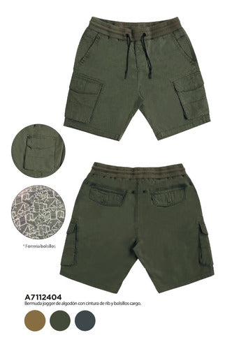 WalkShorts Bermuda Jogger Cargo Premium Cotton Import 1