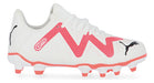 Puma Future Play FG/AG Soccer Cleats for Kids in White and Violet | Dexter 0