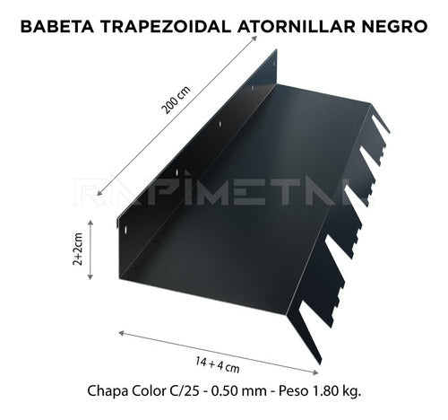 Rapimetal Roof Babeta on Trapezoidal Black Sheet T101 1