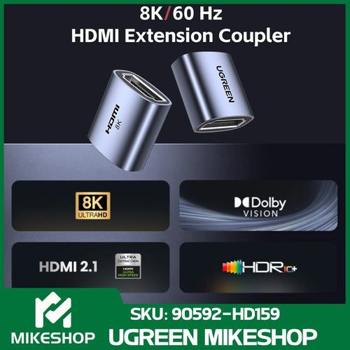 Ugreen HDMI 2.1 Female to Female Extender Adapter 8K 60Hz 4