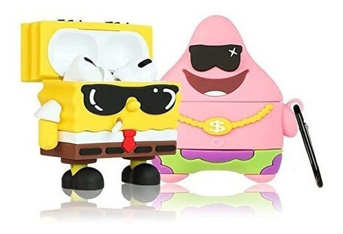 2 Fundas Para Auiruclares AirPods Pro Version Bob Esponja 0