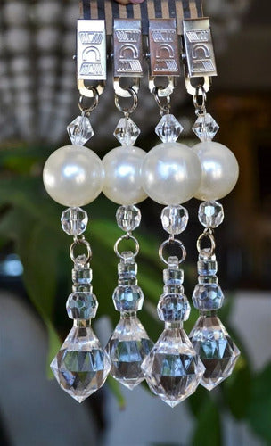 Luciano Dutari Casa - Set of 8 Pearl and Fringe Table Weights 1