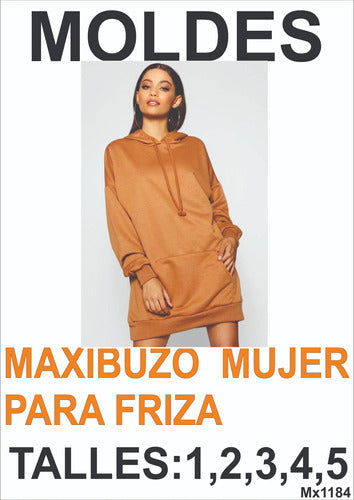 MOLDERIA UNIVERSO Moldes Textil Maxibuzo Mujer Tela Friza 1