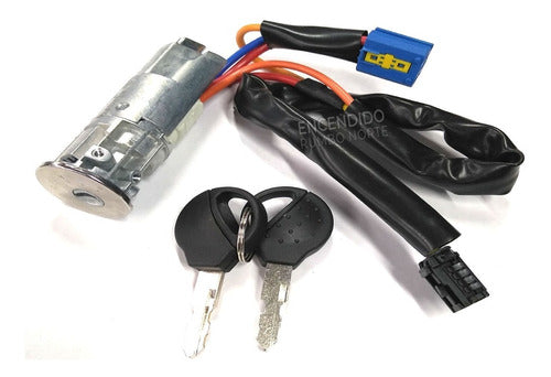 ERN Peugeot 206 Ignition Key and Starter 2006 to 2012 with 2 Connectors 0