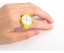 Anillo Reloj Unisex Amarillo Agua Resistente Para Hombres 4