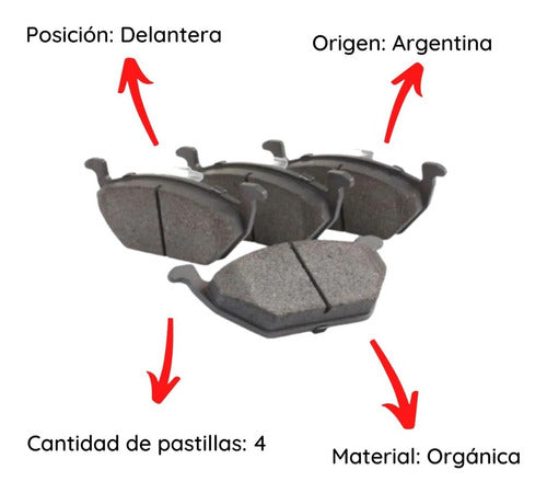 Fri-ma Front Brake Pads for VW Bora 2.0, Fox, Golf, New Beetle 2