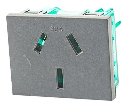 Module Outlet 20A Single Gray Cambre 7915 0