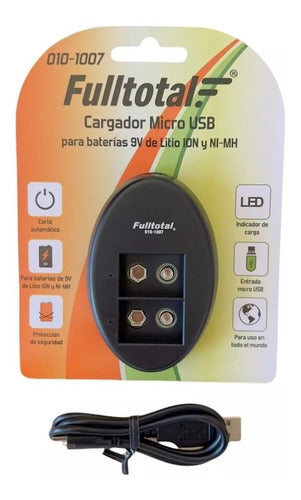 Fulltotal Cargador Para Baterias 9v Litio-ion / Ni-mh Usb 2 Puertos 0