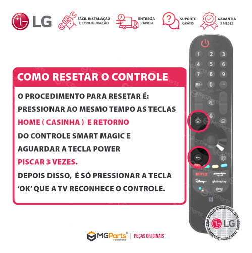 Controle Remoto Tv LG Smart Oled65 Oled77 Oled83 Original 3