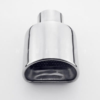 Stainless Steel Exhaust Tip 2.25" 58mm ID Resonated Straight Cut 4