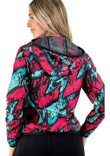 Yazuka Women's Windbreaker Jacket with Reflective Design 1