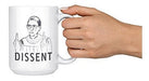 Slant RBG Dissent Mug - Ruth Bader Ginsburg 15 oz Double-Sided Luxury Mug 3