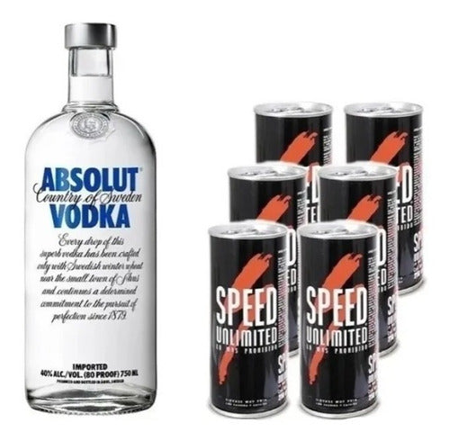 Absolut Vodka + 6 Speed - Gift Set 0