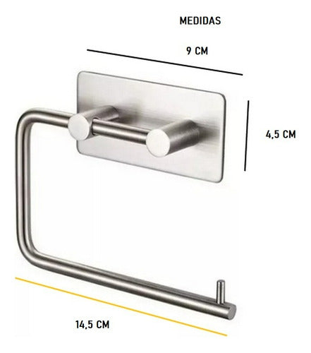 Ottone Stainless Steel Adhesive Toilet Paper Holder 1