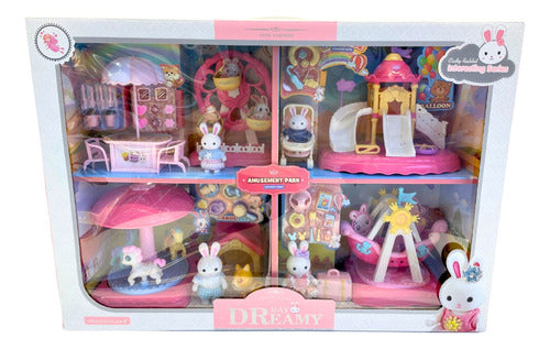 Playset Conejos Bay Dreamy 4 Escenarios Con Accesorios Ub 0