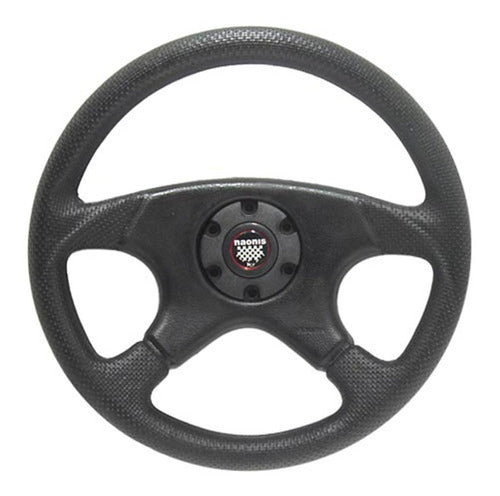 Universal Polyurethane Steering Wheel 38cm Diameter 4-Spoke Black 0