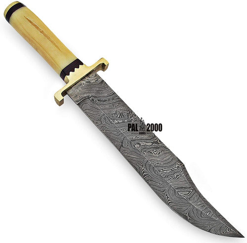 Handmade Knife with Bone Handle | Damascus Steel 1