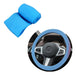 Blue Chevrolet Onix Silicone Steering Wheel Cover + Key Case 3