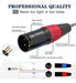 JOLGOO 3.5 Mm Trs A Dual Xlr Male Pro Stereo Breakout Cable, 1/8 T 3