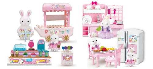 Ditoys Bunny Boutique Set 2 In 1 Ice Cream Shop + Kitchen 2