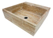 Pygmalion Artesanías Square Travertine Sink 40x40x12cm 3