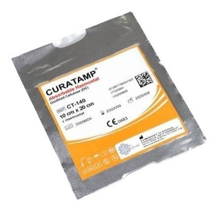Curatamp Absorbable Oxidized Cellulose Gauze Hemostatic 100x200mm 1