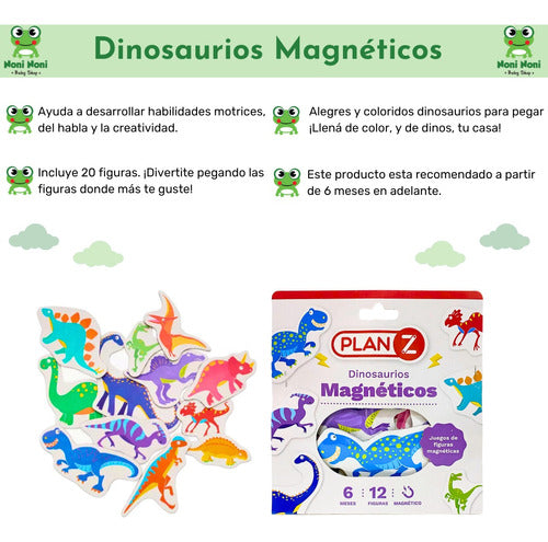 PlanZ Figuras Juego Infantil Didáctico Dinosaurios Imantados 1